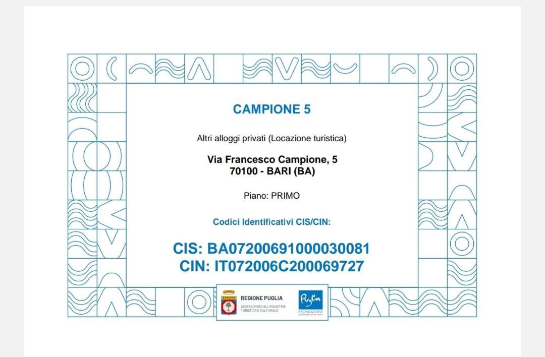Campione 5 Apartment Bari Exterior photo